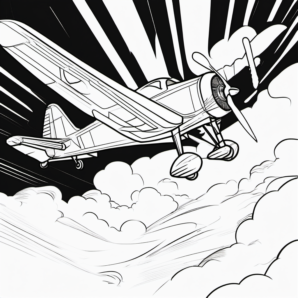 Kolorowanka Airplane 424 - Darmowa kolorowanka do druku dla dzieci