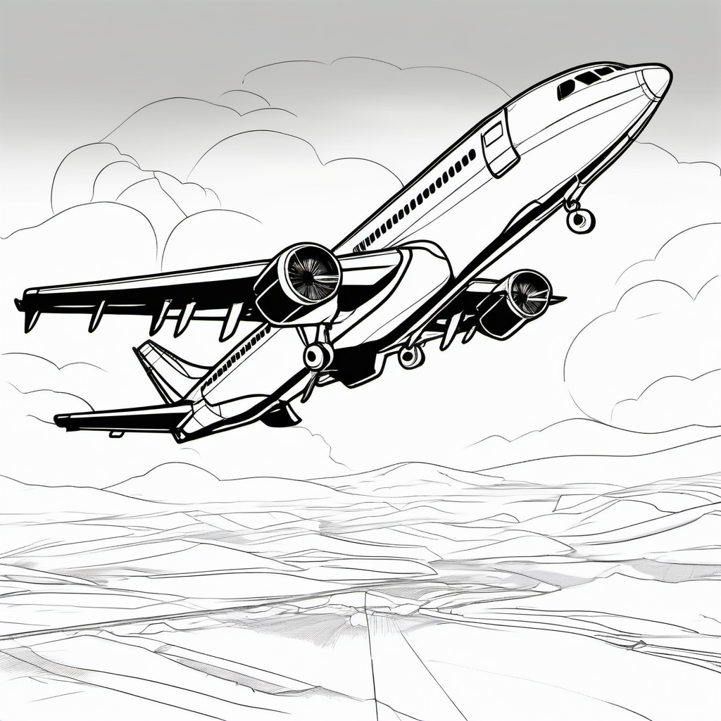 Kolorowanka Airplane 837 - Darmowa kolorowanka do druku dla dzieci