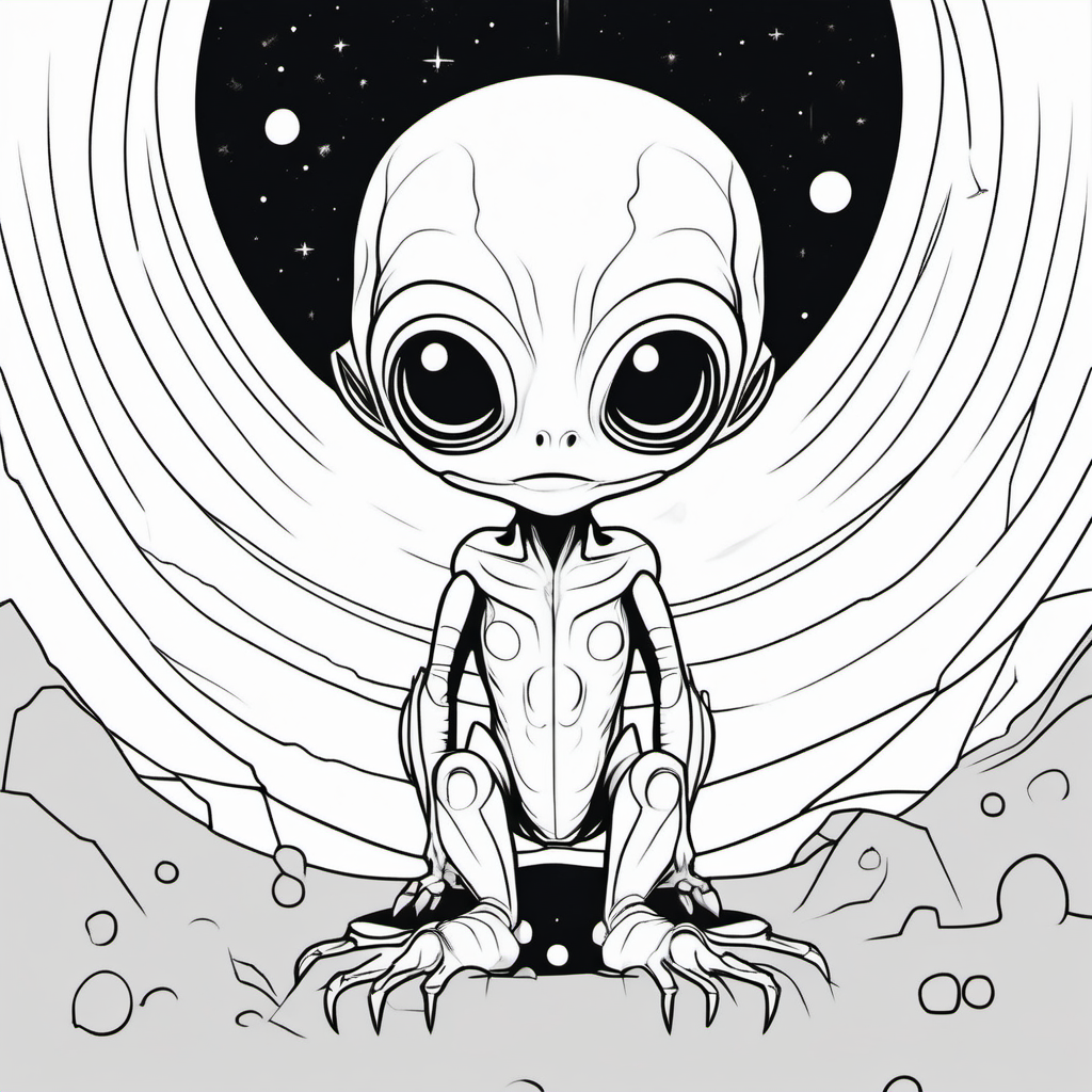 Kolorowanka Alien 590 - Darmowa kolorowanka do druku dla dzieci