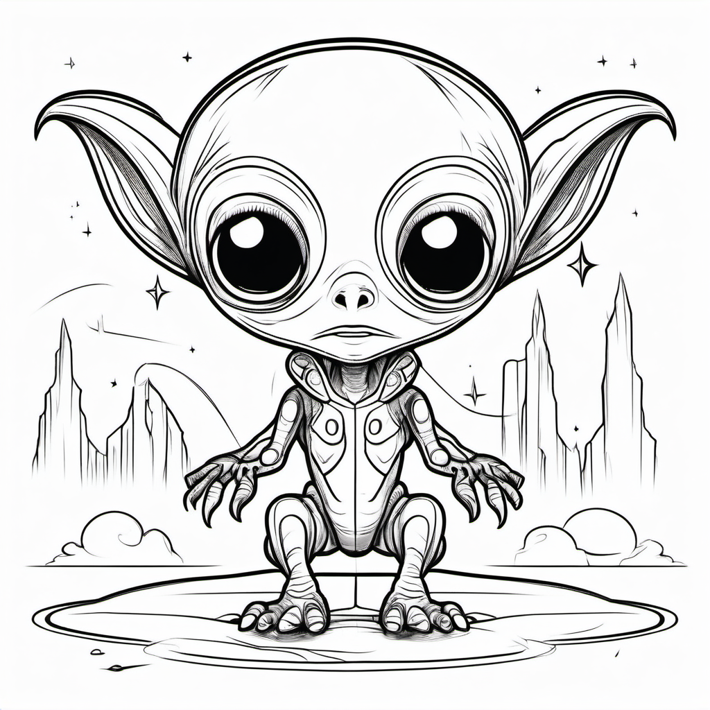 Kolorowanka Alien 680 - Darmowa kolorowanka do druku dla dzieci