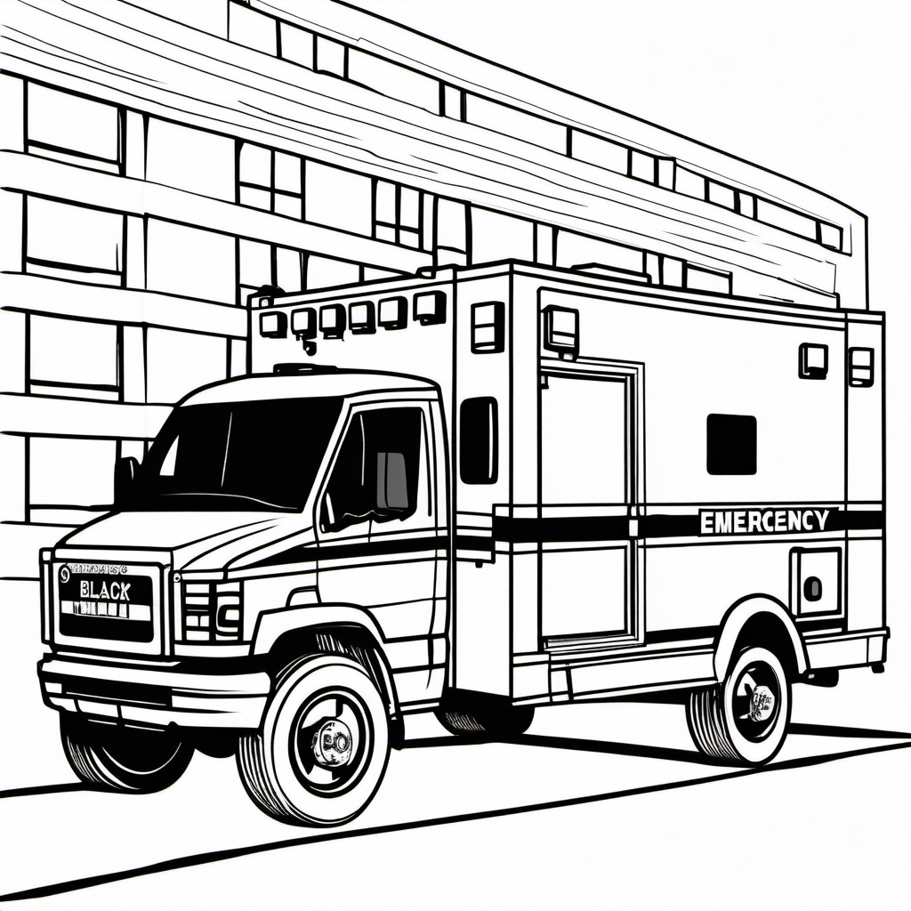 Kolorowanka Ambulans 120 - Darmowa kolorowanka do druku dla dzieci