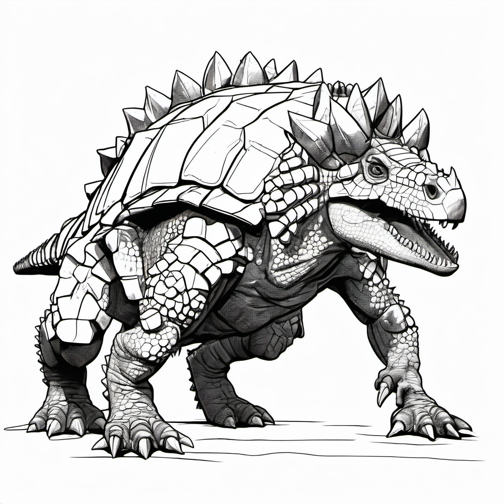 Kolorowanka Ankylosaurus 113 - Darmowa kolorowanka do druku dla dzieci