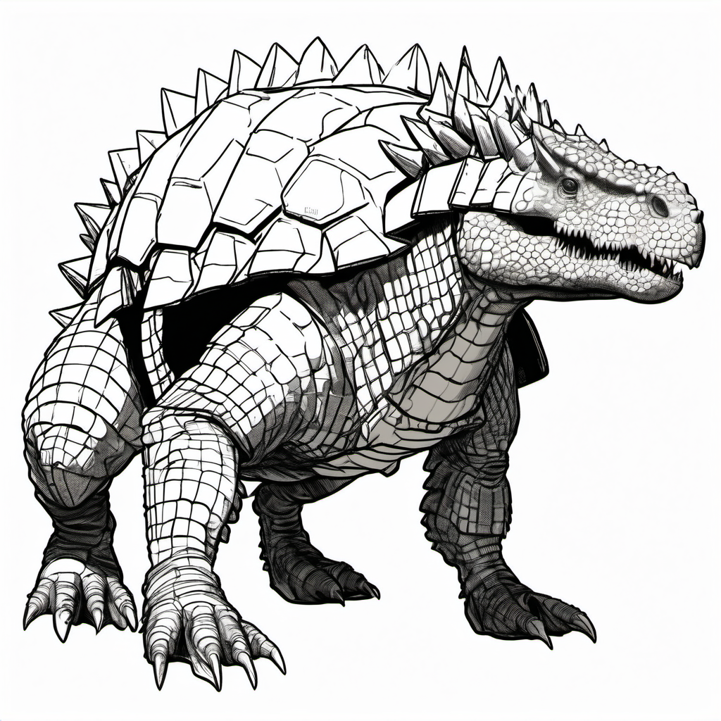 Kolorowanka Ankylosaurus 271 - Darmowa kolorowanka do druku dla dzieci