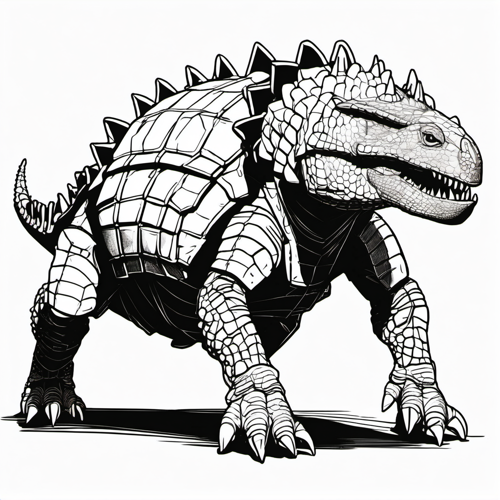 Kolorowanka Ankylosaurus 491 - Darmowa kolorowanka do druku dla dzieci