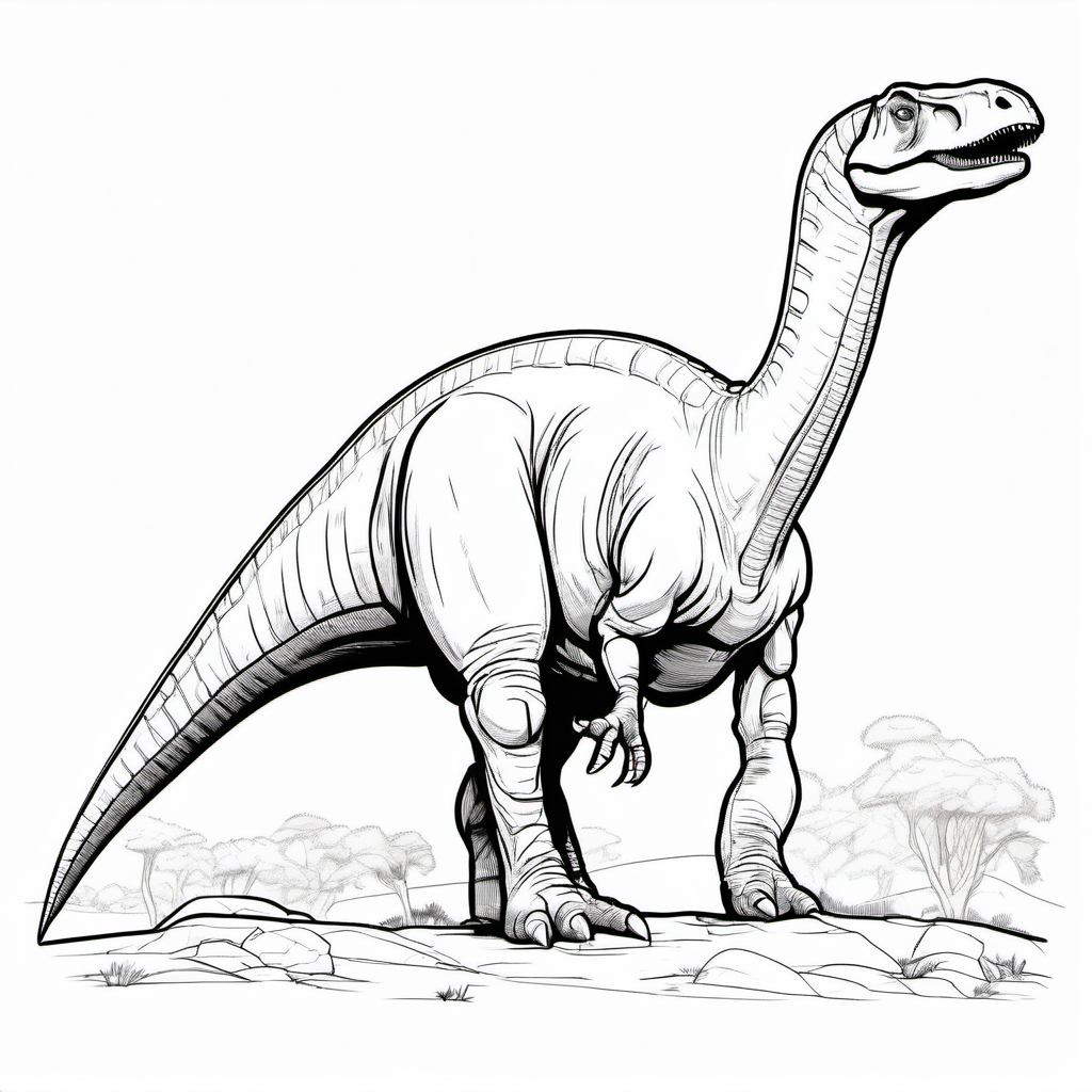 Kolorowanka Apatosaurus 2 - Darmowa kolorowanka do druku dla dzieci