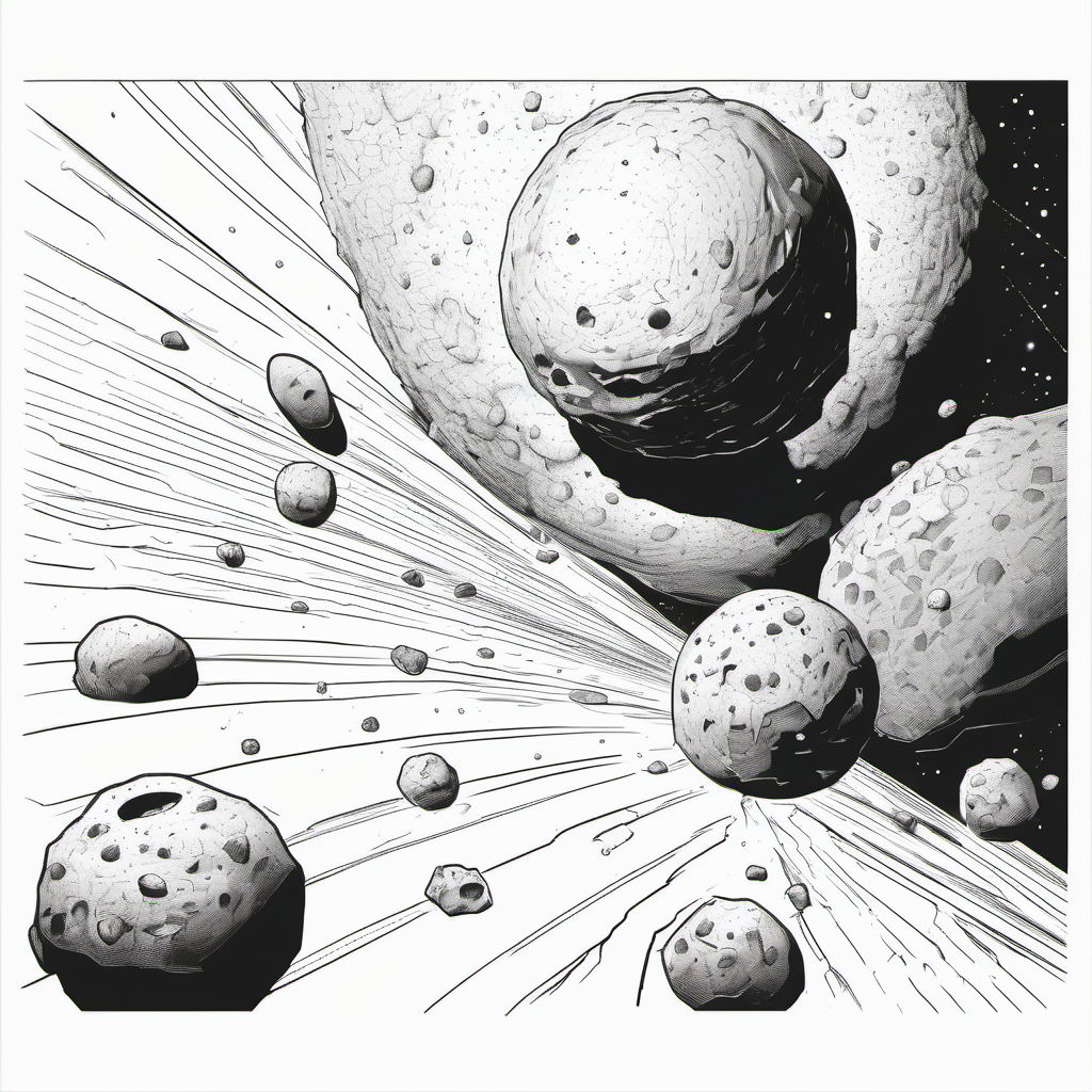 Kolorowanka Asteroid Belt 750 - Darmowa kolorowanka do druku dla dzieci