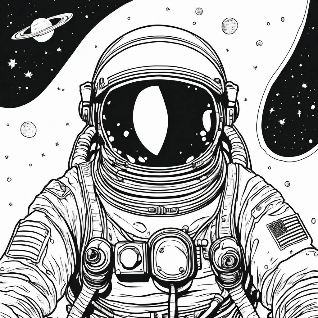 Kolorowanka Astronaut 69 - Darmowa kolorowanka do druku dla dzieci