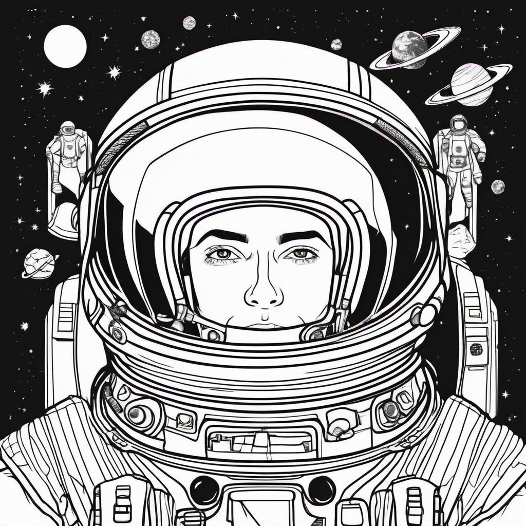 Kolorowanka Astronauta 508 - Darmowa kolorowanka do druku dla dzieci