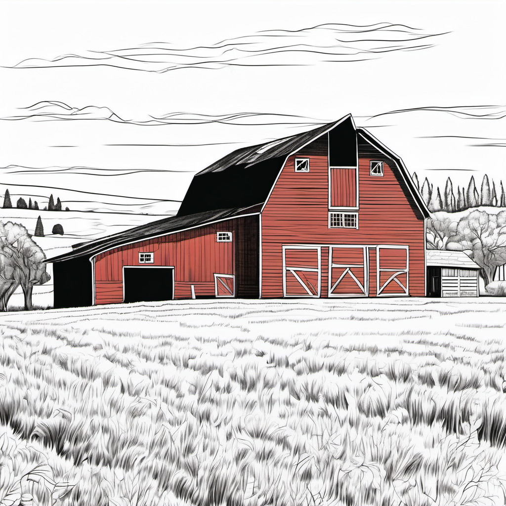 Kolorowanka Barn 489 - Darmowa kolorowanka do druku dla dzieci