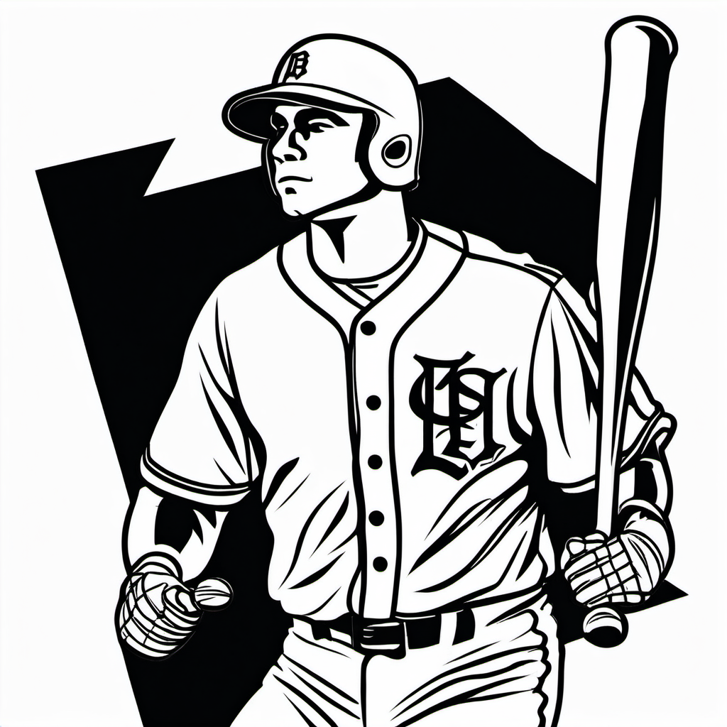 Kolorowanka Baseball 147 - Darmowa kolorowanka do druku dla dzieci