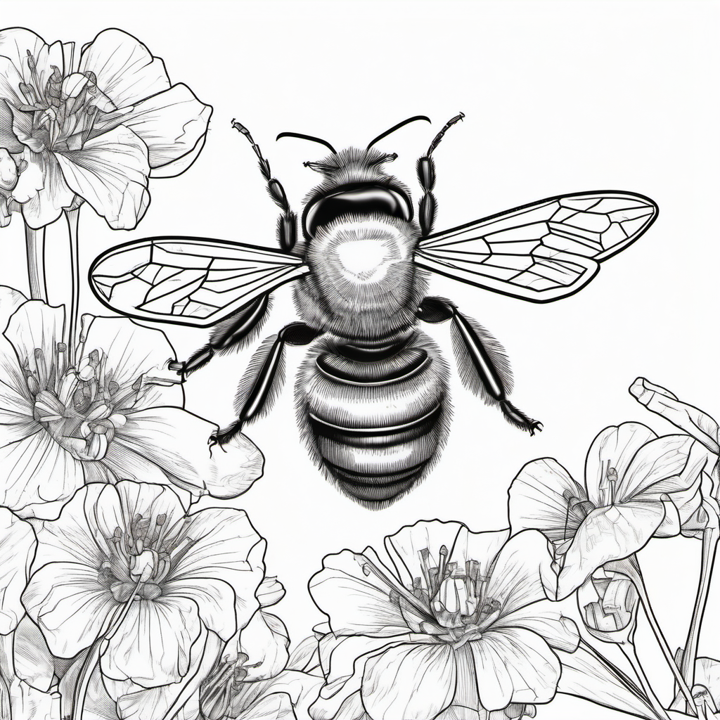 Kolorowanka Bee 198 - Darmowa kolorowanka do druku dla dzieci