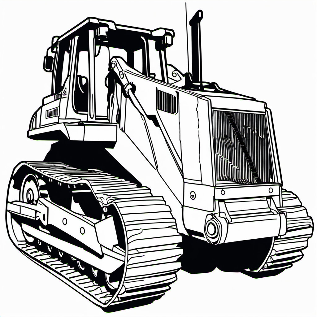Kolorowanka Bulldozer 191 - Darmowa kolorowanka do druku dla dzieci
