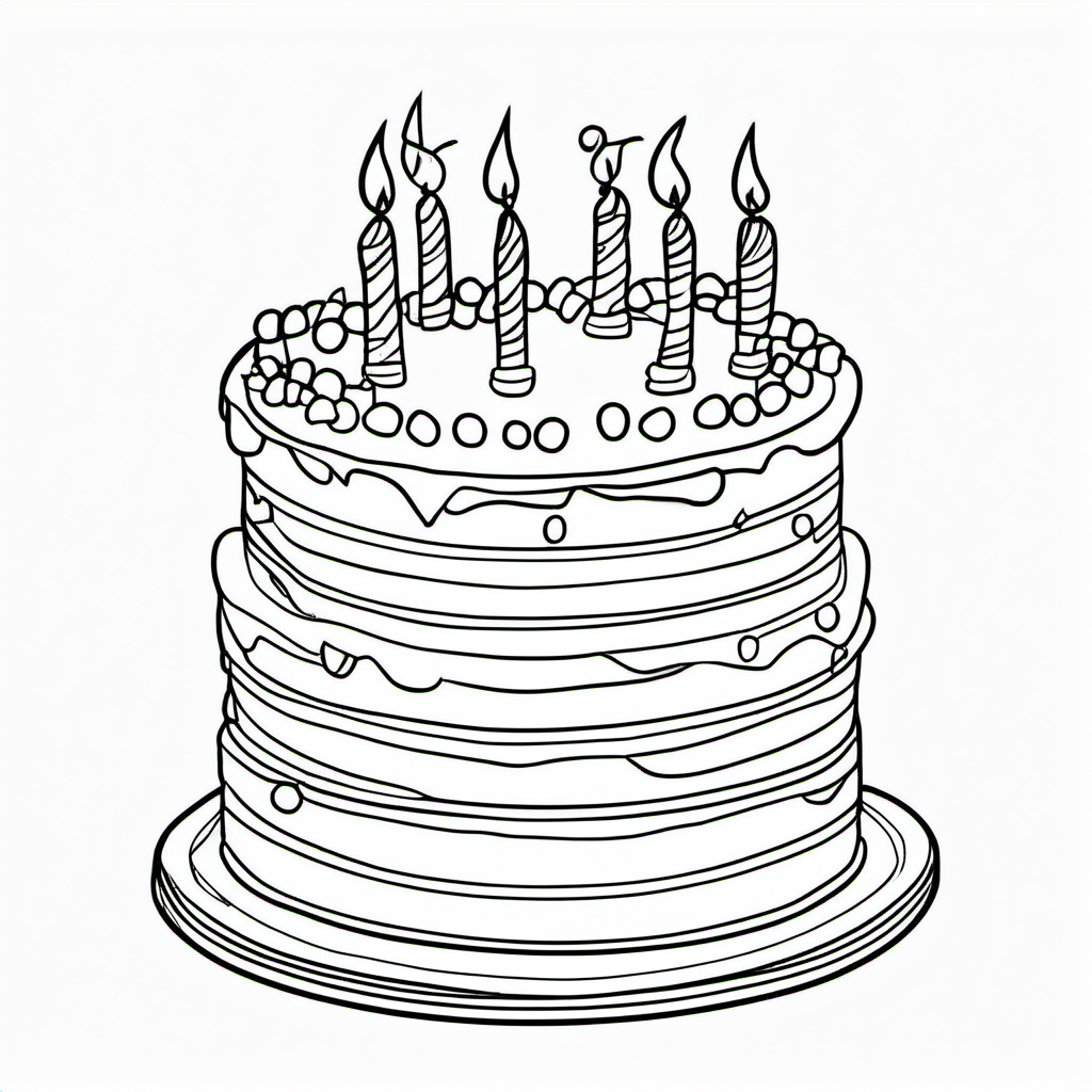 Kolorowanka Cake 416 - Darmowa kolorowanka do druku dla dzieci