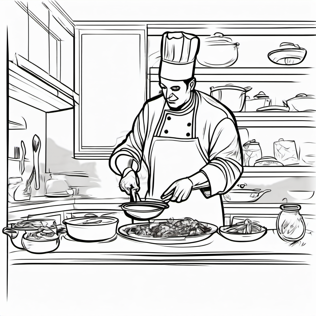 Kolorowanka Chef 968 - Darmowa kolorowanka do druku dla dzieci