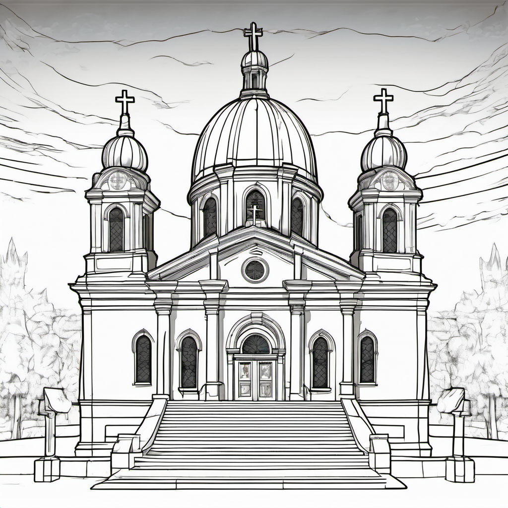 Kolorowanka Church 732 - Darmowa kolorowanka do druku dla dzieci