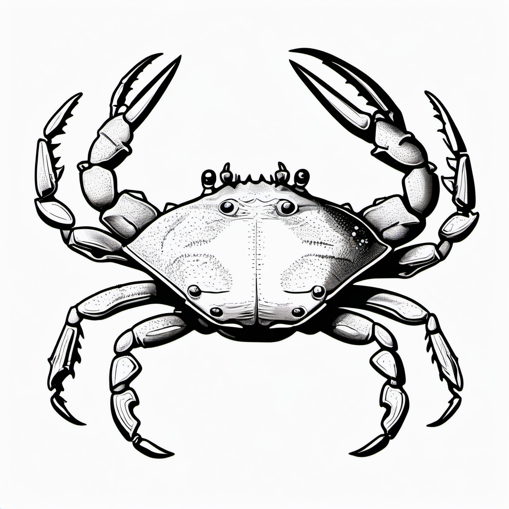 Kolorowanka Crab 208 - Darmowa kolorowanka do druku dla dzieci