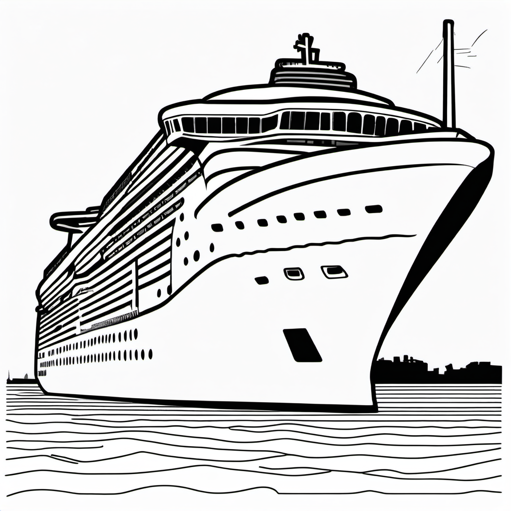 Kolorowanka Cruise Ship 679 - Darmowa kolorowanka do druku dla dzieci