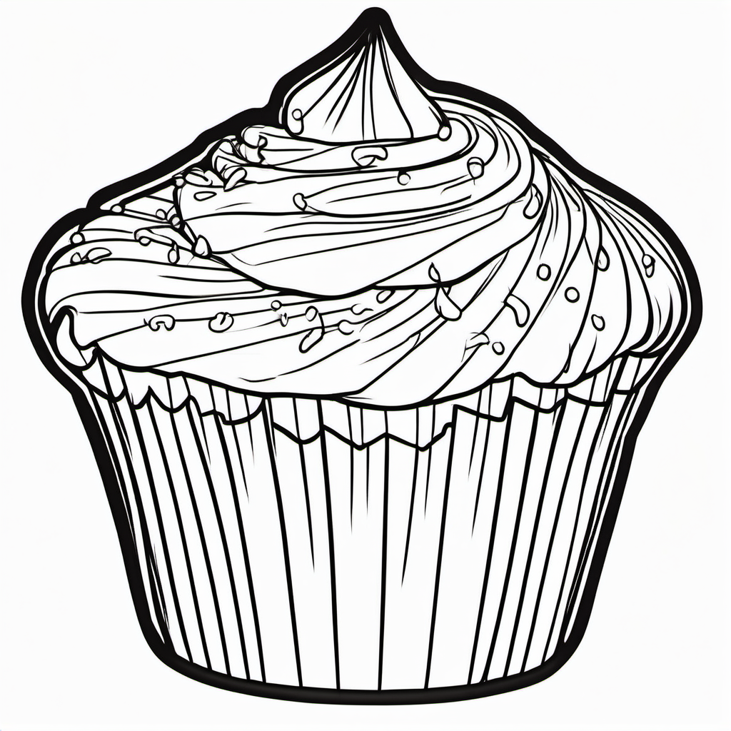 Kolorowanka Cupcake 202 - Darmowa kolorowanka do druku dla dzieci