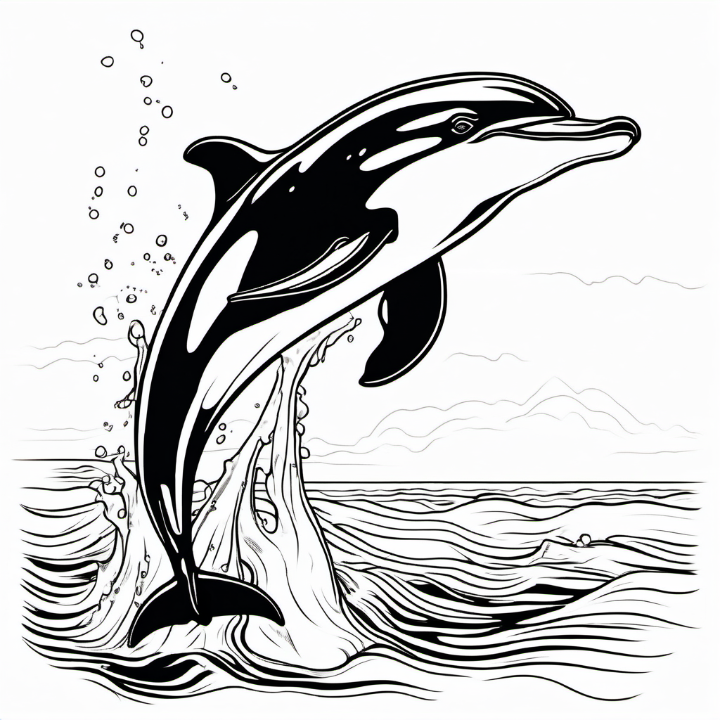 Kolorowanka Dolphin 185 - Darmowa kolorowanka do druku dla dzieci