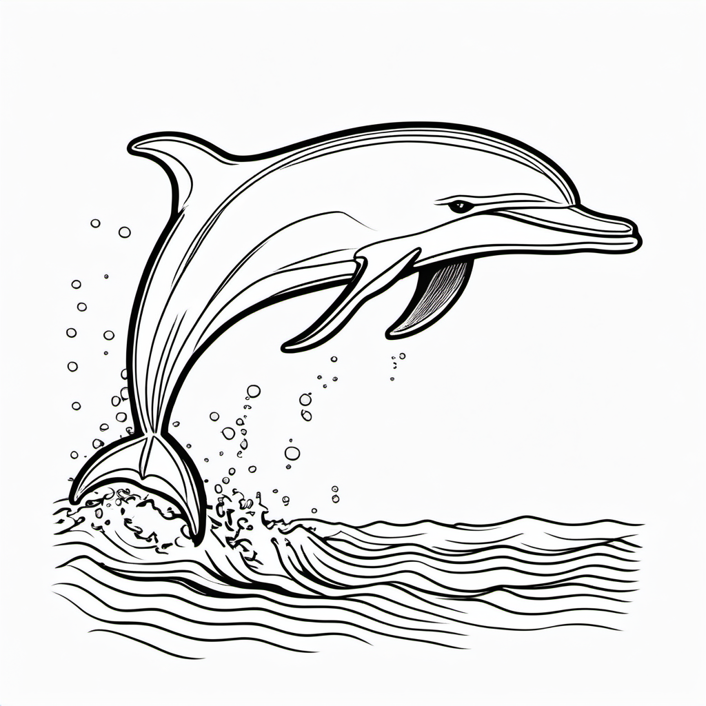 Kolorowanka Dolphin 473 - Darmowa kolorowanka do druku dla dzieci