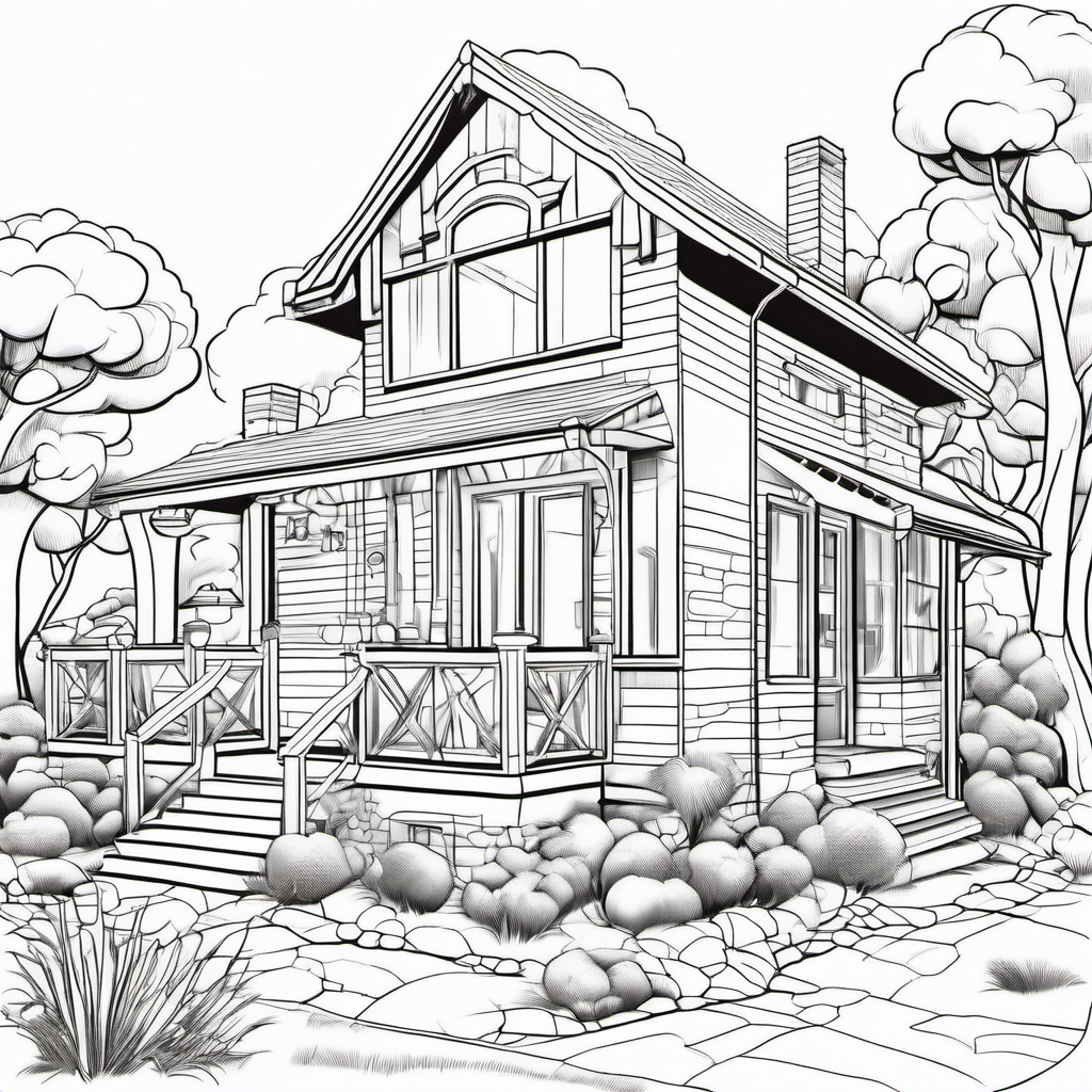 Kolorowanka Dom 800 - Darmowa kolorowanka do druku dla dzieci