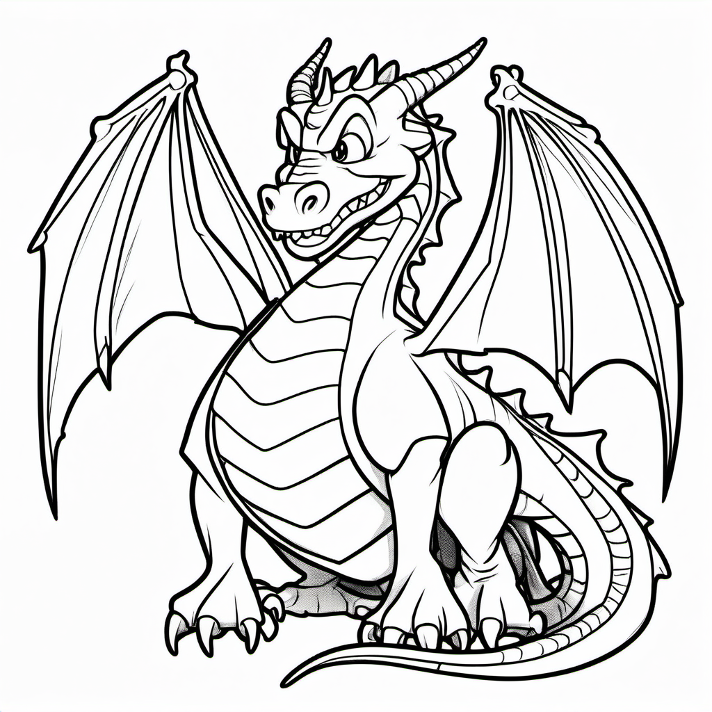 Kolorowanka Dragon 296 - Darmowa kolorowanka do druku dla dzieci