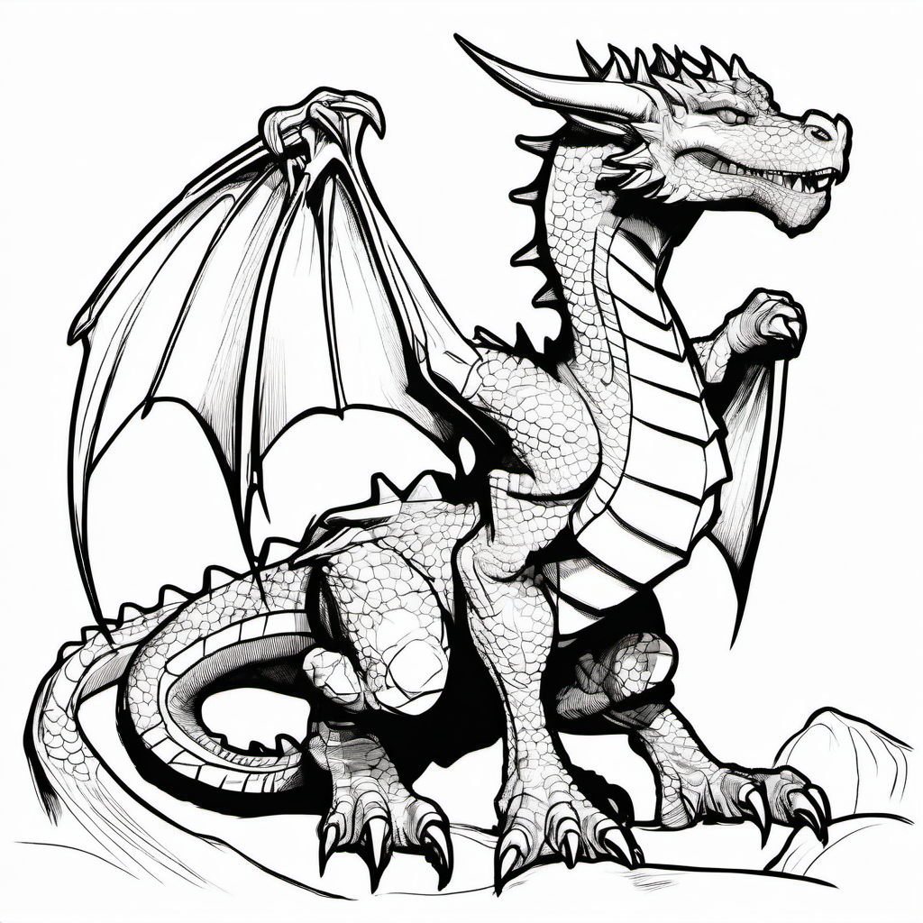 Kolorowanka Dragon 983 - Darmowa kolorowanka do druku dla dzieci