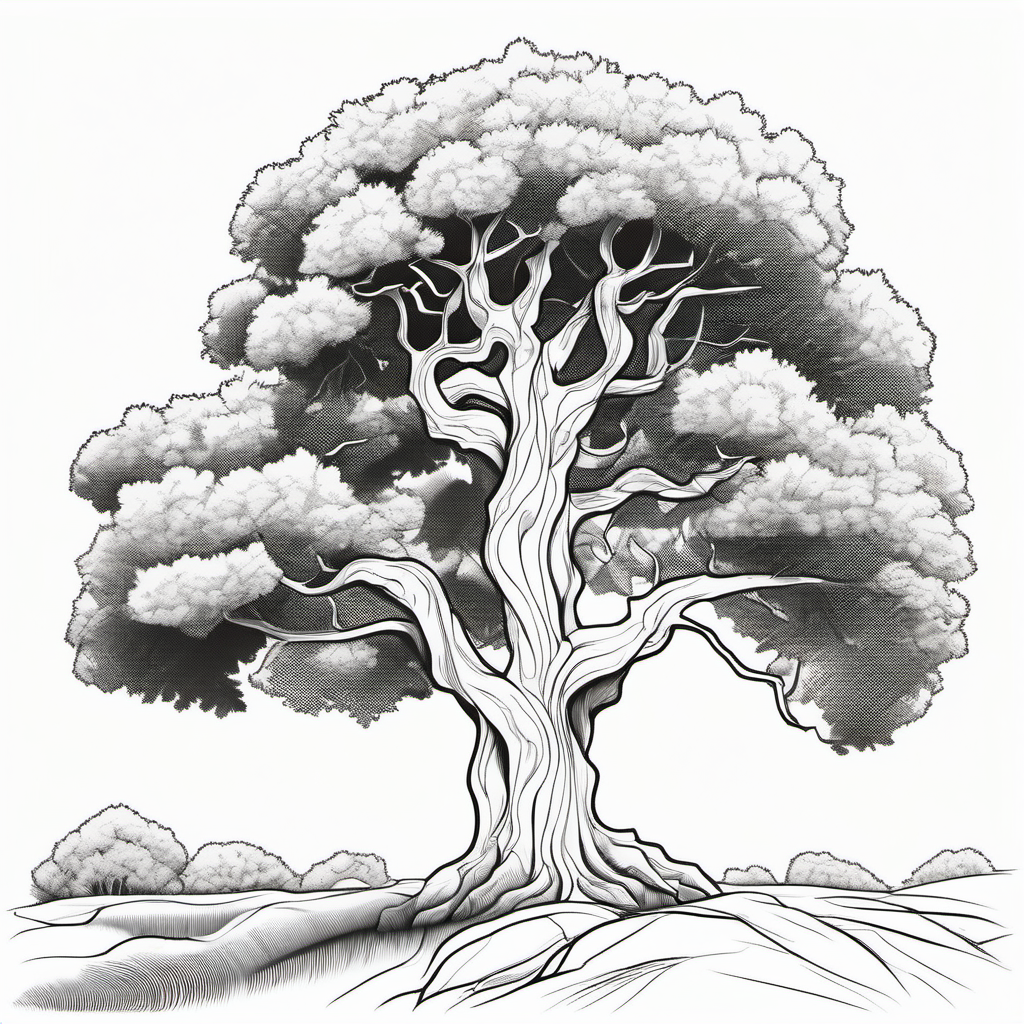 Kolorowanka Drzewo 707 - Darmowa kolorowanka do druku dla dzieci