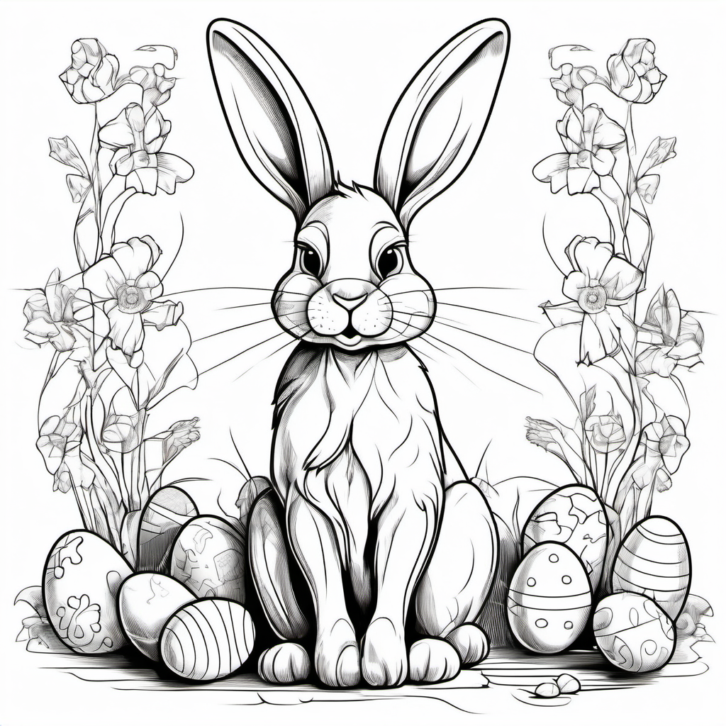 Kolorowanka Easter Bunny 326 - Darmowa kolorowanka do druku dla dzieci