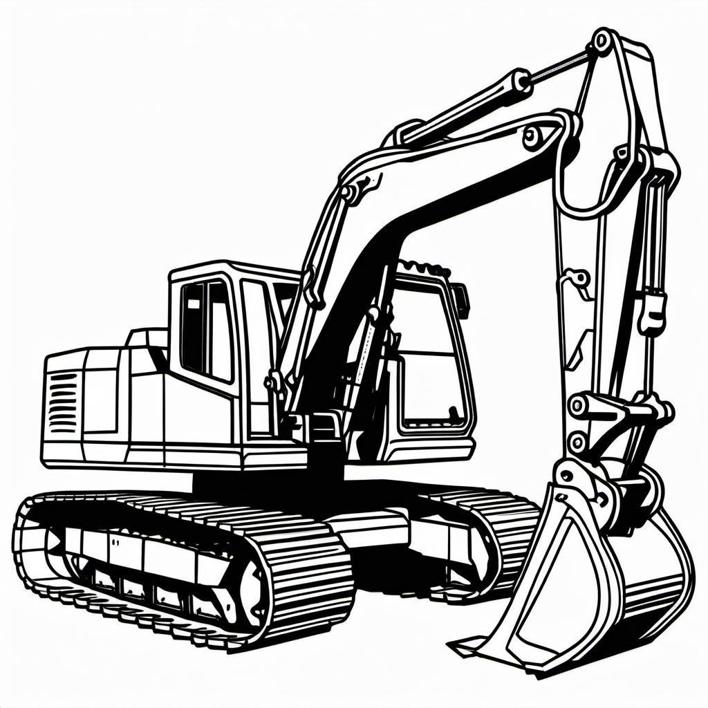 Kolorowanka Excavator 20 - Darmowa kolorowanka do druku dla dzieci