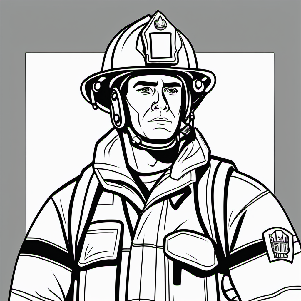 Kolorowanka Firefighter 430 - Darmowa kolorowanka do druku dla dzieci