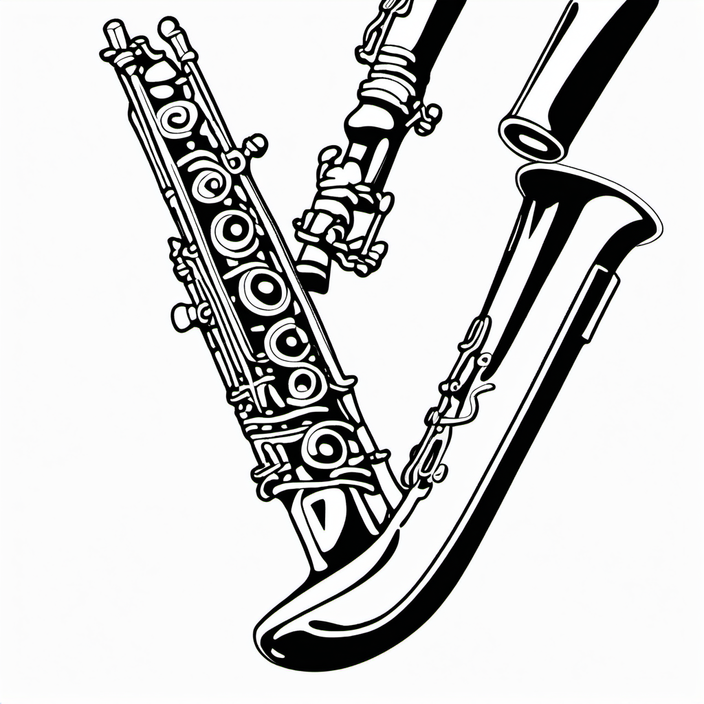 Kolorowanka Flute 432 - Darmowa kolorowanka do druku dla dzieci