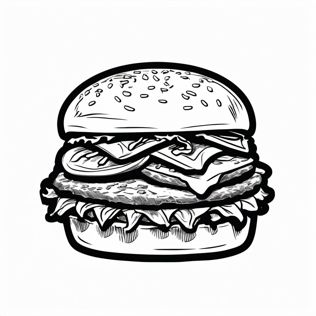 Kolorowanka Hamburger 761 - Darmowa kolorowanka do druku dla dzieci