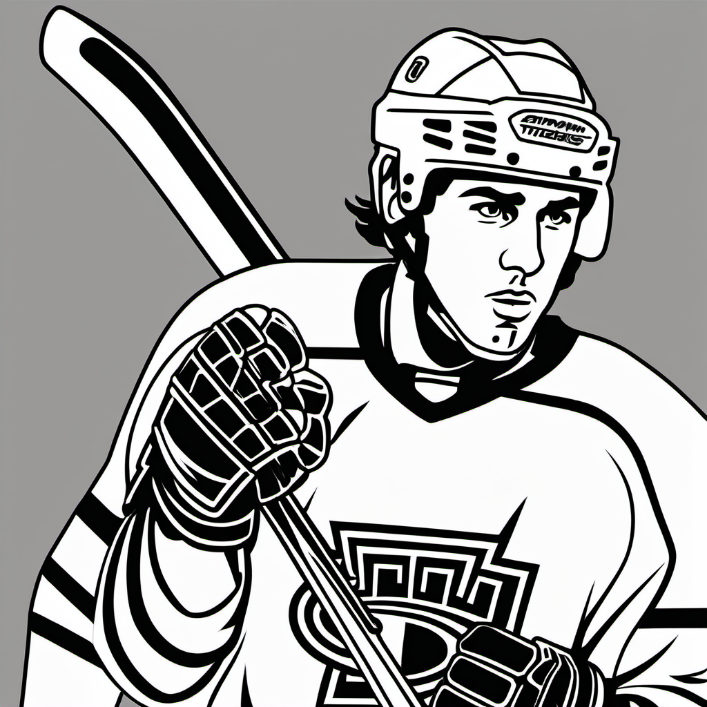 Kolorowanka Hockey 5 - Darmowa kolorowanka do druku dla dzieci