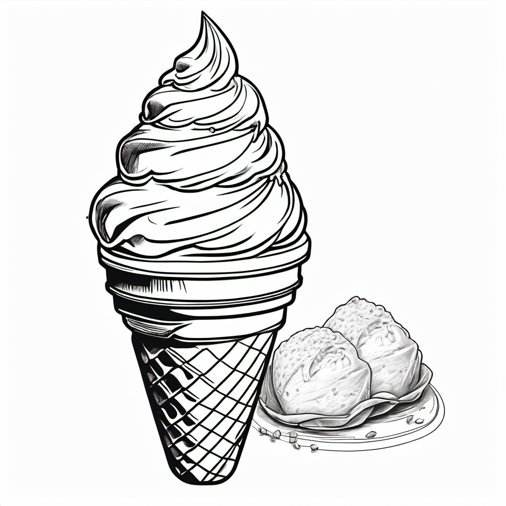 Kolorowanka Ice Cream 595 - Darmowa kolorowanka do druku dla dzieci