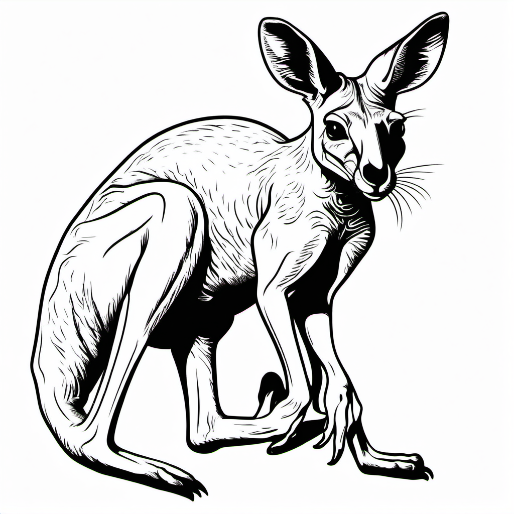 Kolorowanka Kangur 603 - Darmowa kolorowanka do druku dla dzieci