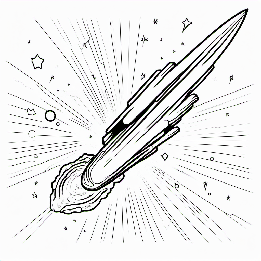 Kolorowanka Komety Comet In Space 449 - Darmowa kolorowanka do druku dla dzieci