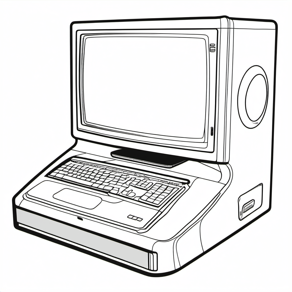 Kolorowanka Komputer 337 - Darmowa kolorowanka do druku dla dzieci