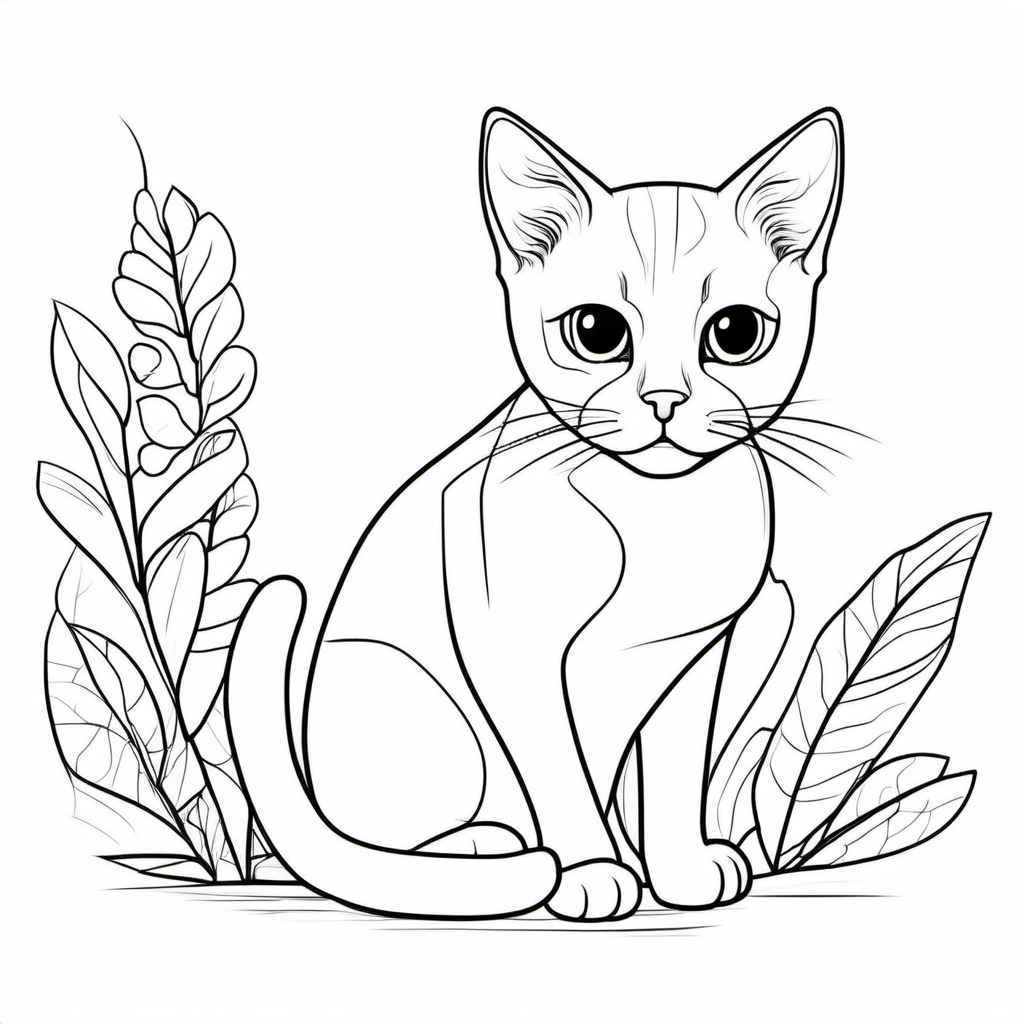 Kolorowanka Kot 124 - Darmowa kolorowanka do druku dla dzieci