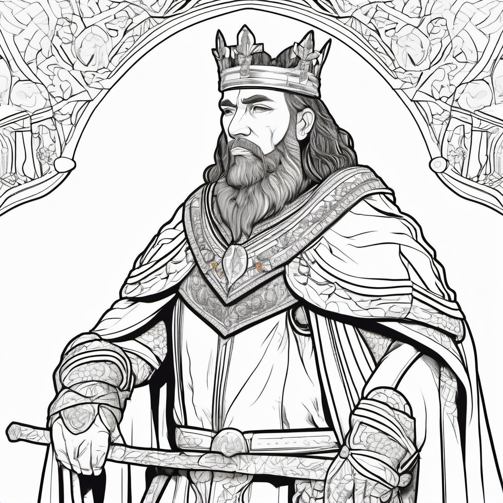 Kolorowanka Król 323 - Darmowa kolorowanka do druku dla dzieci