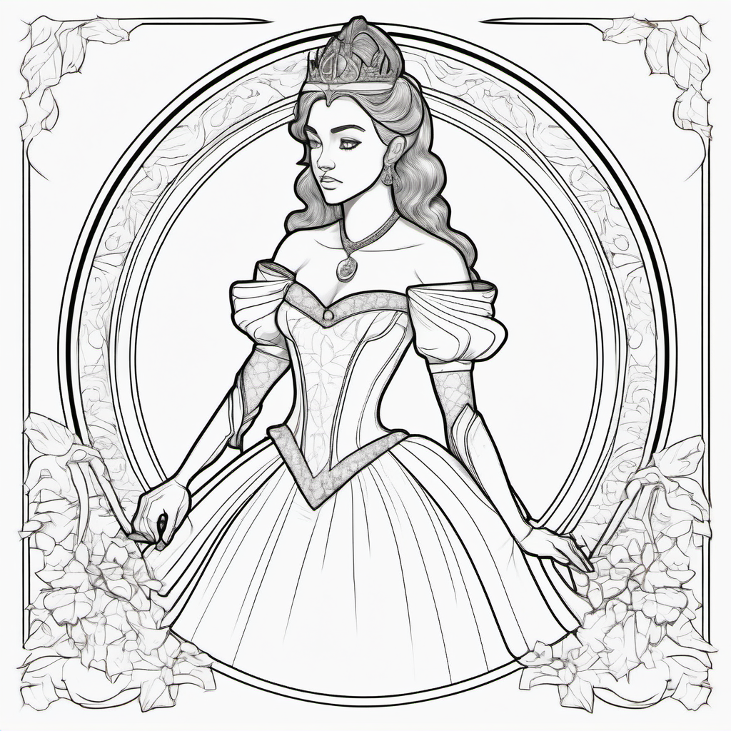 Kolorowanka Księżniczka 463 - Darmowa kolorowanka do druku dla dzieci