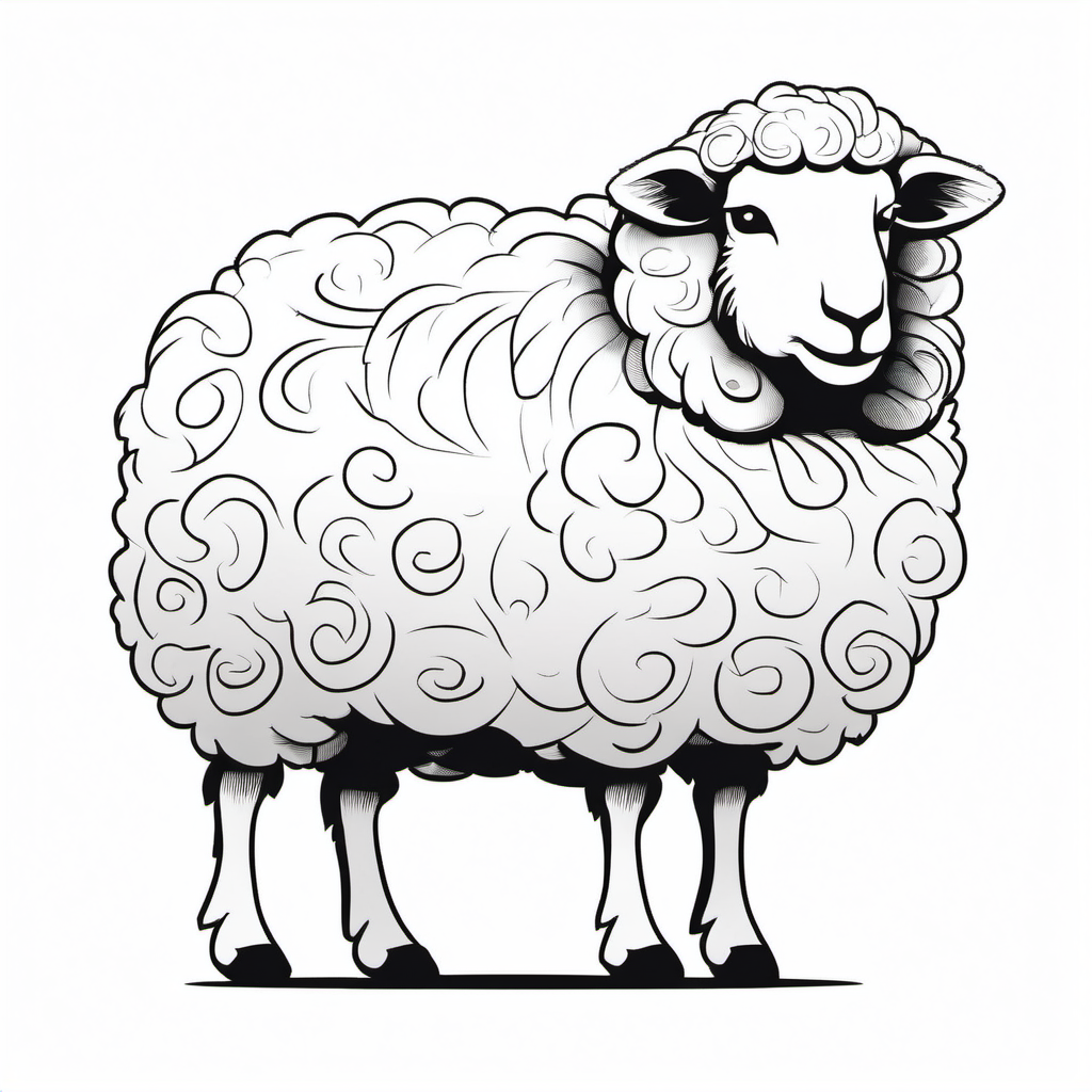 Kolorowanka Owca 221 - Darmowa kolorowanka do druku dla dzieci
