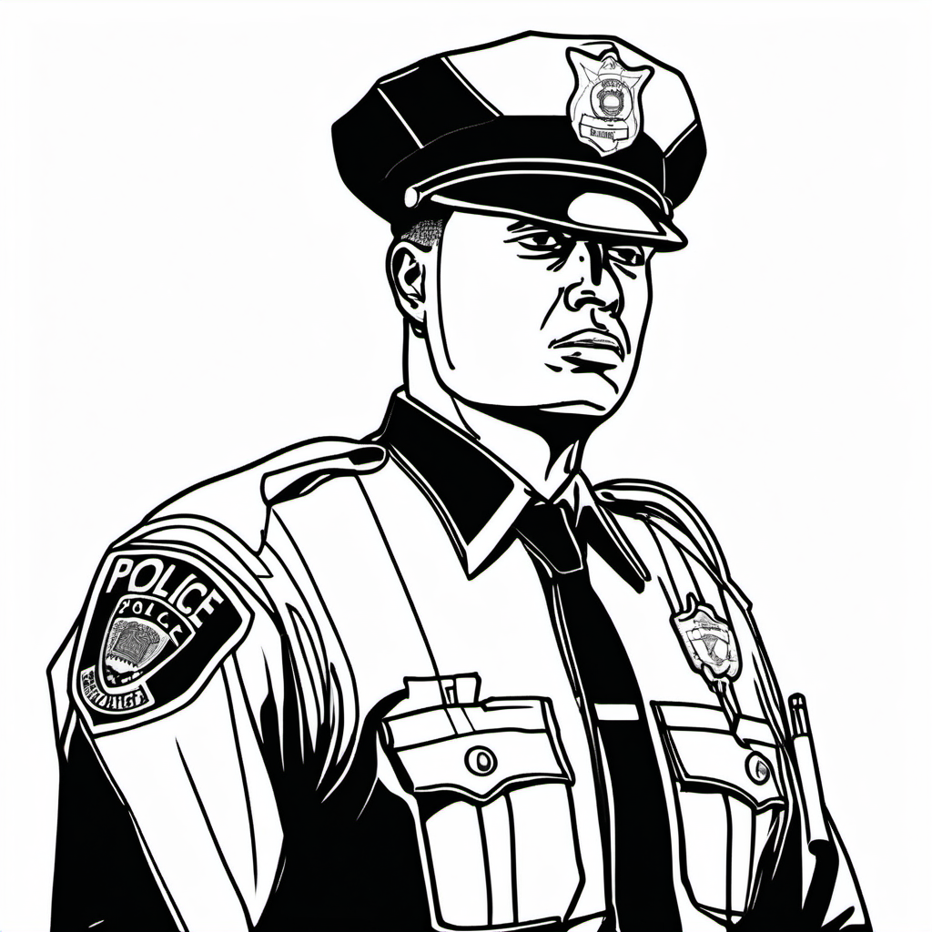 Kolorowanka Police Officer 637 - Darmowa kolorowanka do druku dla dzieci