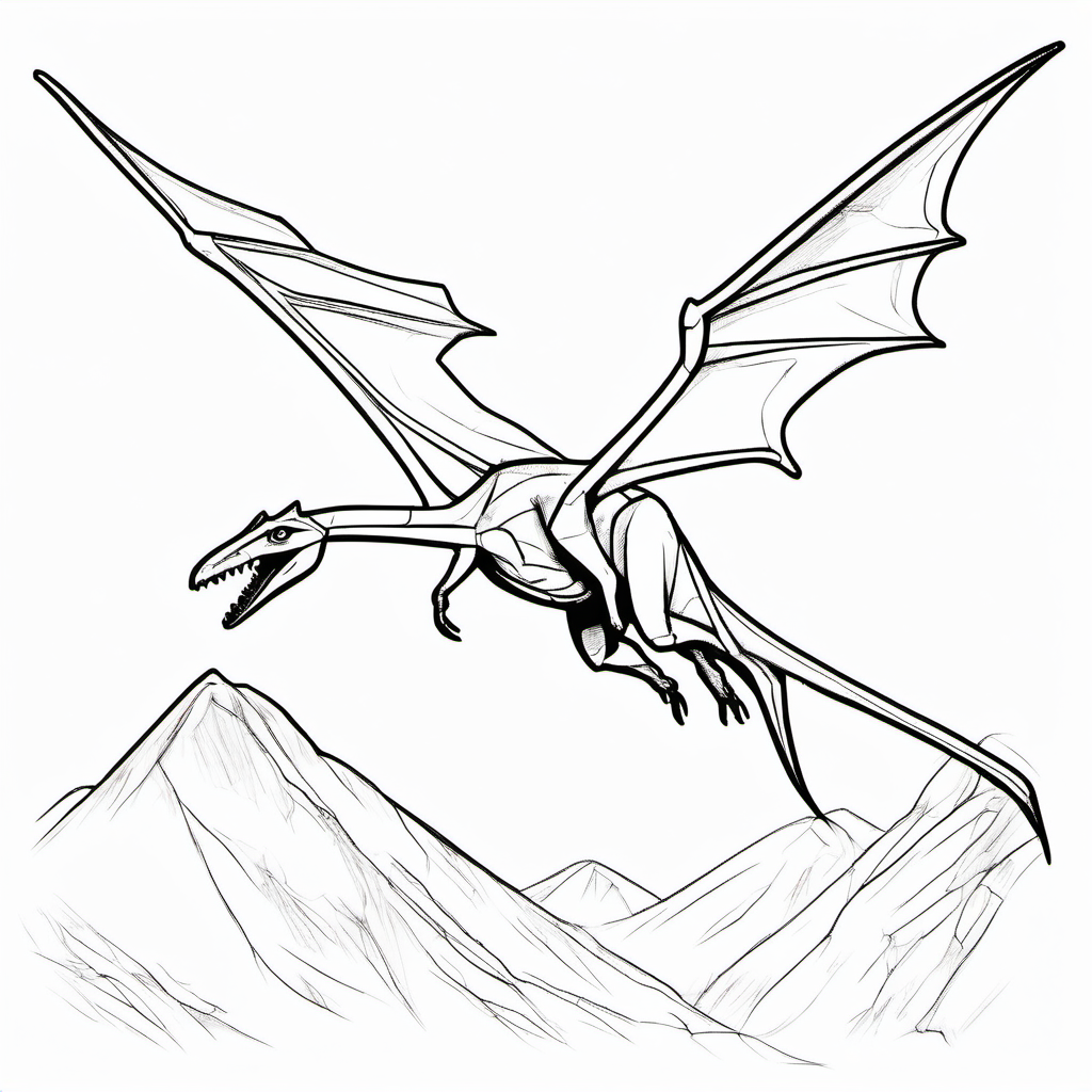 Kolorowanka Pterodactyl 594 - Darmowa kolorowanka do druku dla dzieci