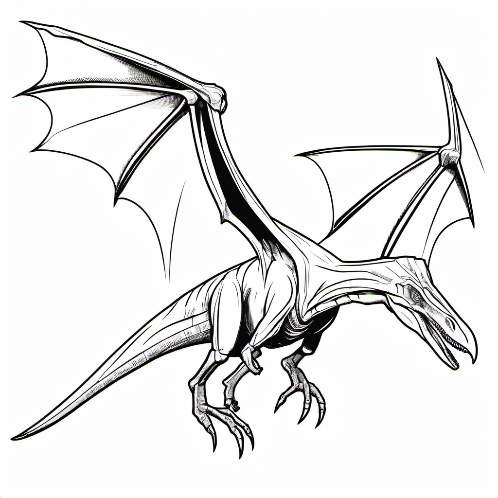Kolorowanka Pterodactyl 603 - Darmowa kolorowanka do druku dla dzieci