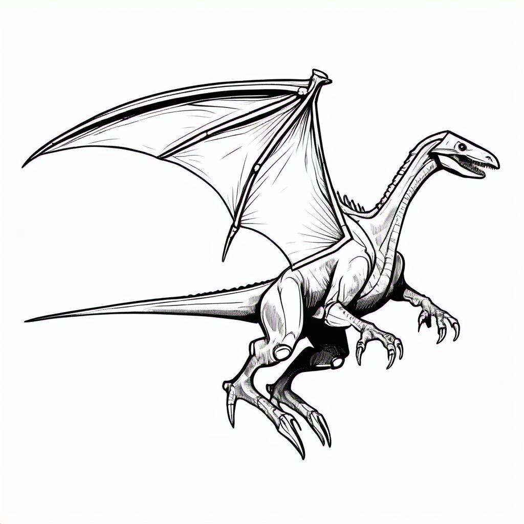 Kolorowanka Pterodactyl 970 - Darmowa kolorowanka do druku dla dzieci