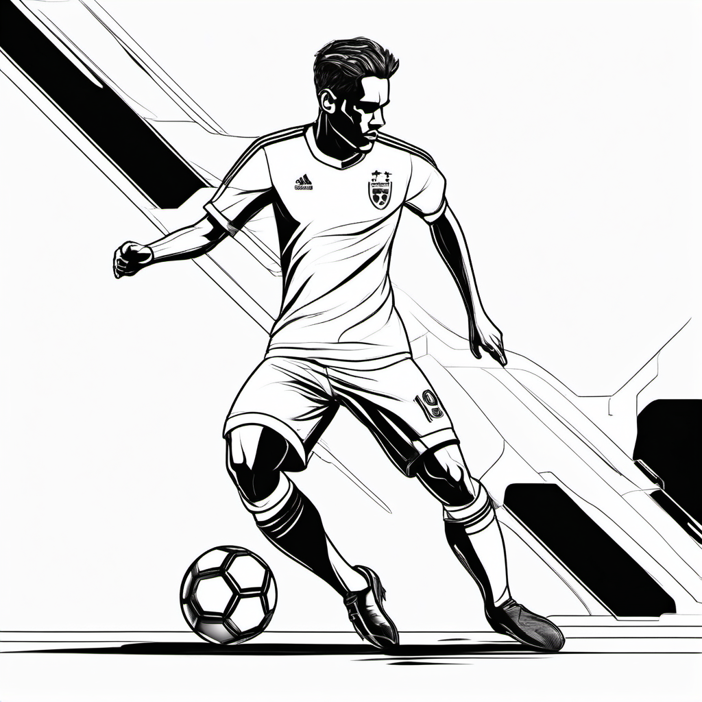 Kolorowanka Soccer 108 - Darmowa kolorowanka do druku dla dzieci