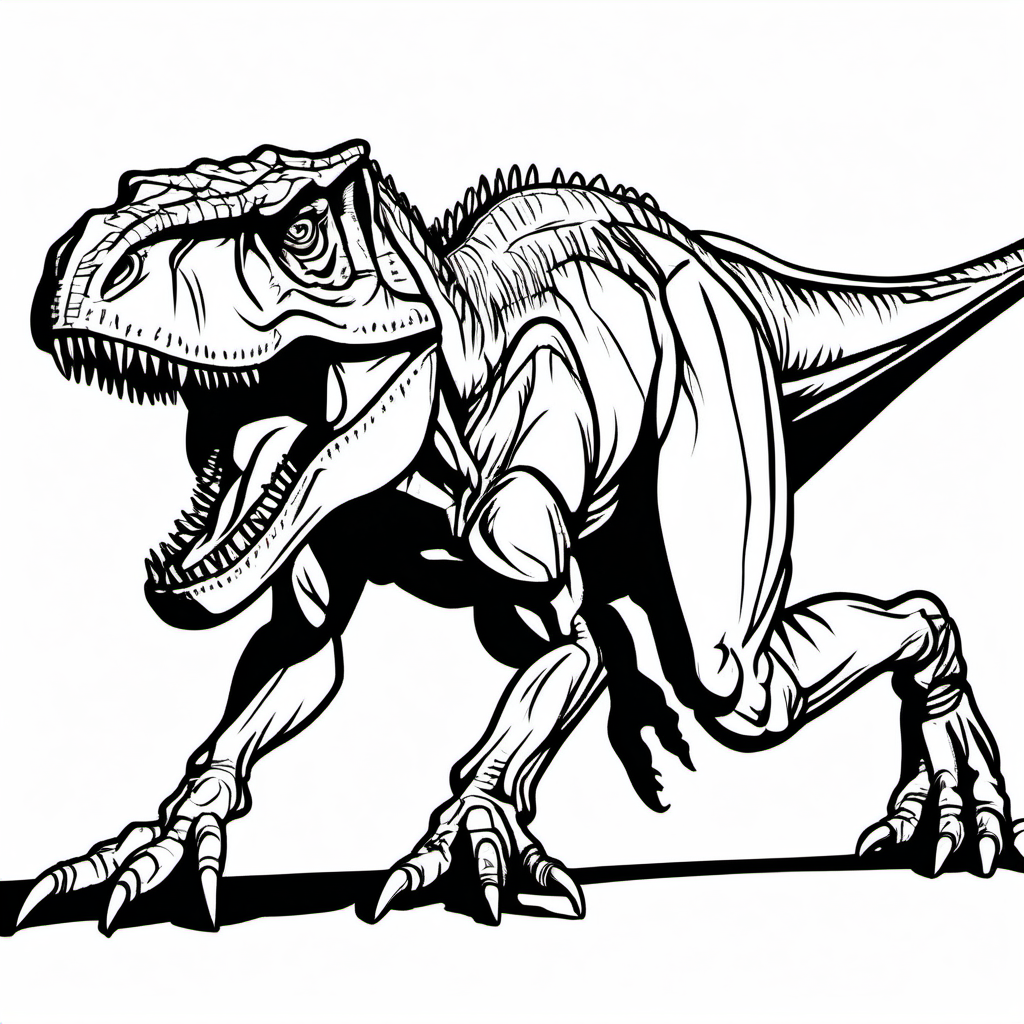 Kolorowanka T-rex 37 - Darmowa kolorowanka do druku dla dzieci