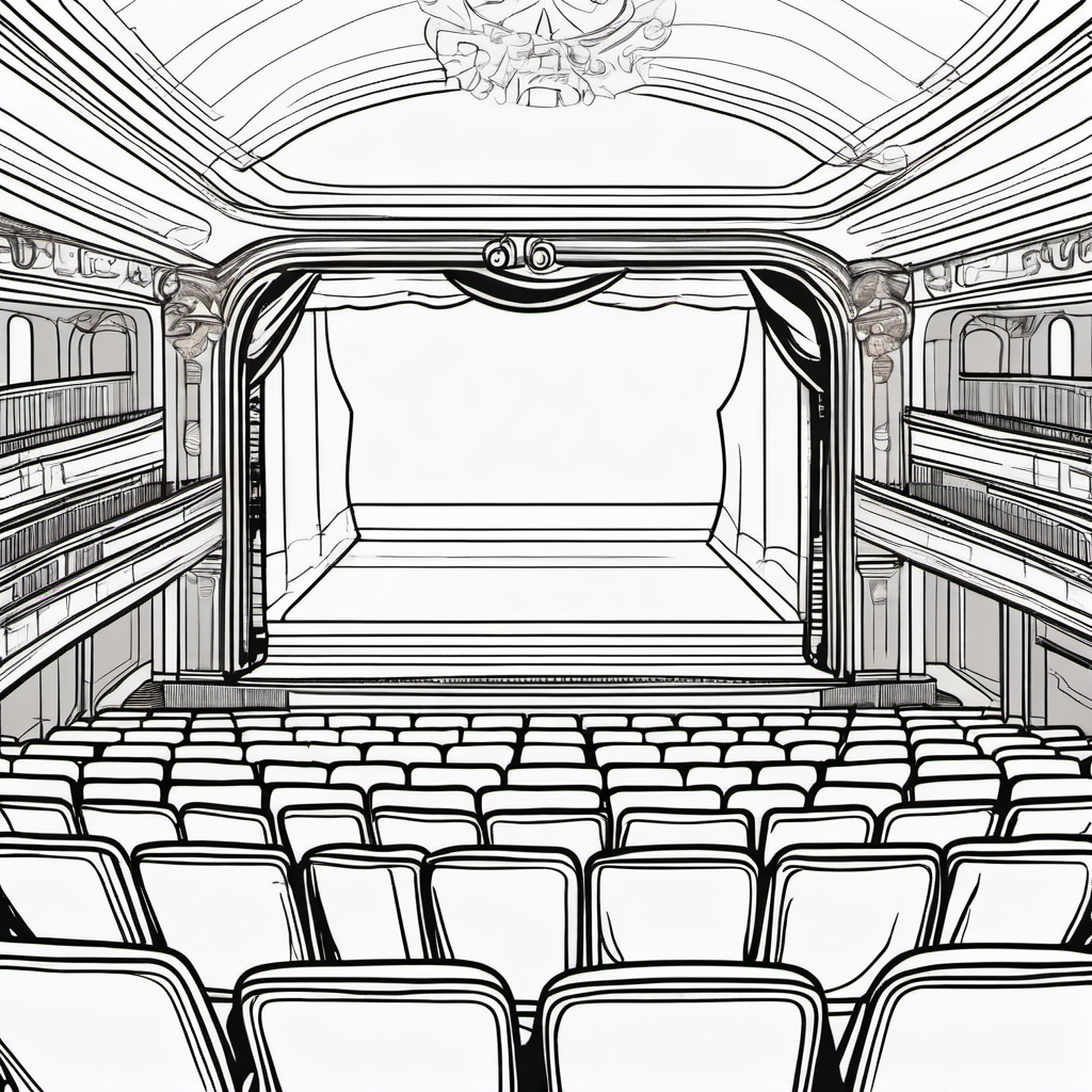 Kolorowanka Theater 838 - Darmowa kolorowanka do druku dla dzieci