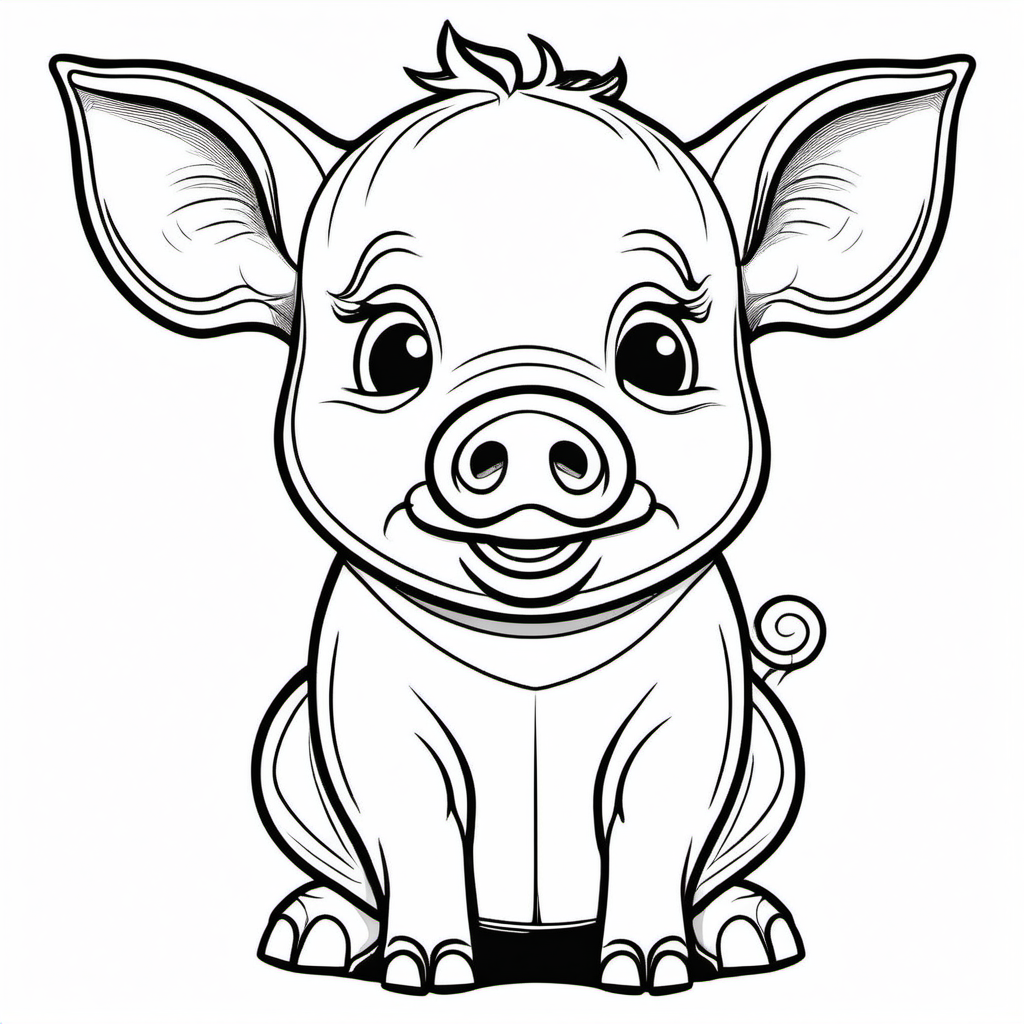 Kolorowanka Świnia 654 - Darmowa kolorowanka do druku dla dzieci